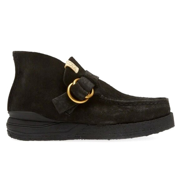 VISVIM Magoon Ring Moc Folk Men\'s Suede Ankle Boots in Black Size 10 main image 5